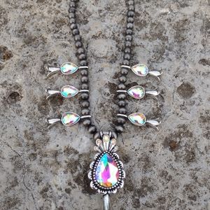Borealis Crystal Squash Blossom Design Style Neck